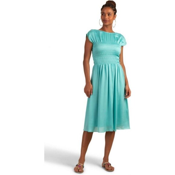 💕TRINA TURK💕 Entertain Dress ~ Turquoise Medium M NWT - Picture 4 of 13